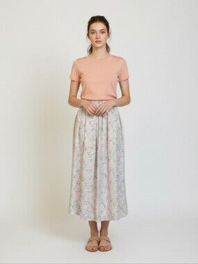 Whimsical Swirl Maxi Highrise Skirt By Marc Allen Size XS*
